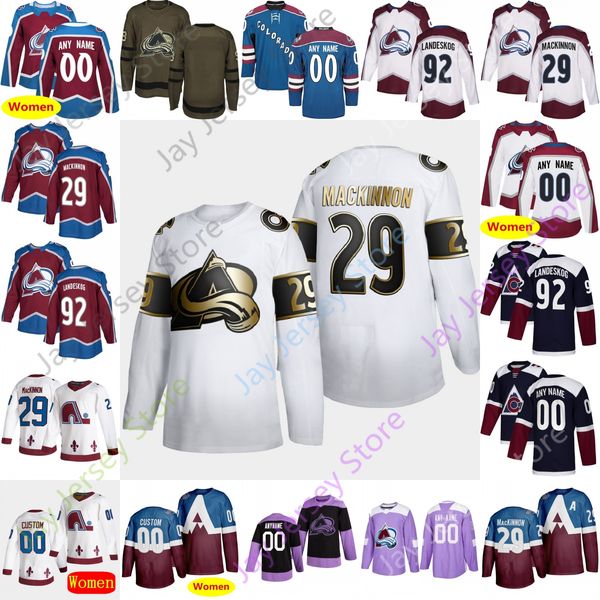 

colorado avalanche ice hockey jersey ryan graves philipp grubauer johnson jost kaut miska nichushkin pateryn sherwood timmins foote werner, Black;red