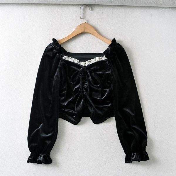 

deat] 2020 spring autumn new fashion tide v-neck splicing long sleeve ruffles elegant women shirt 13a3091, White