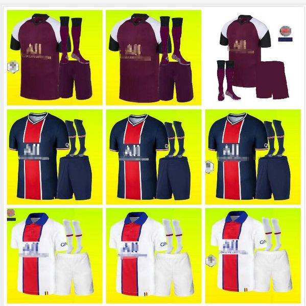 

mailoots de футбольные наборы 20 21 футбол джерси 2020 2021 mbappe icardi neymar рубашка jr men kids устанавливает униформу maillot de foot, Black