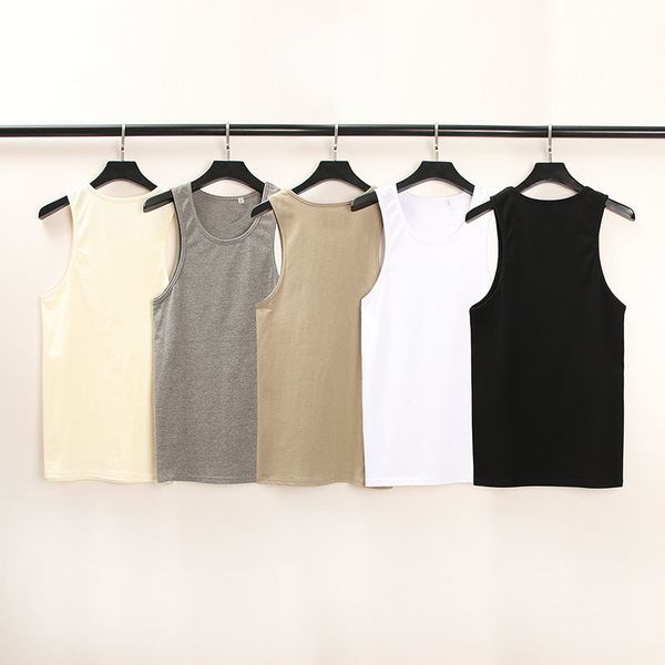 

new t shirt designer men t-shirt men summer print letter loose hip hop trend tank luxury seaside beach casual wear, White;black