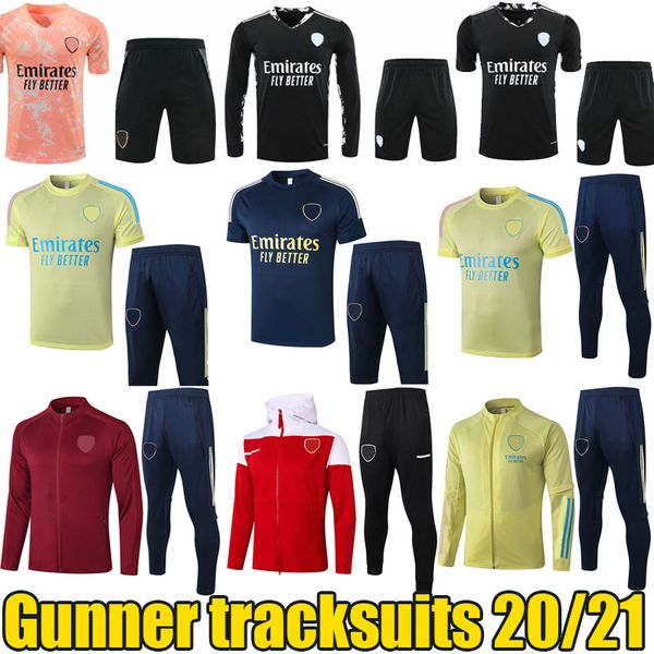 

2020 2021 gunner tracksuits ars training jackets pants long sleeves outdoor jackets gunner pre match tracksuits sports running wears 20/21, Black