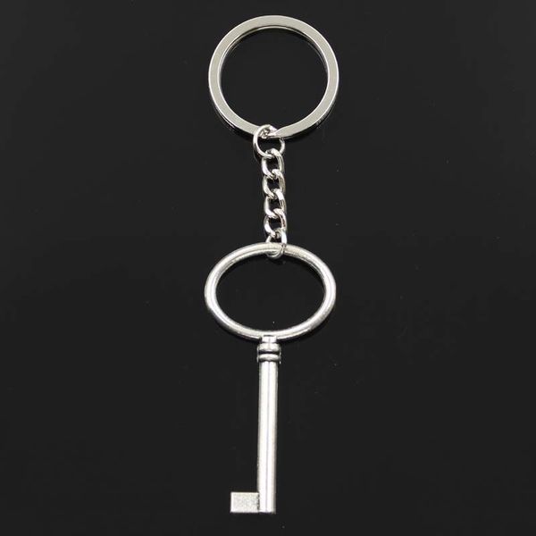 

fashion keychain 63x30mm vintage skeleton treasure key bronze silver color pendants diy men jewelry car key chain ring gift