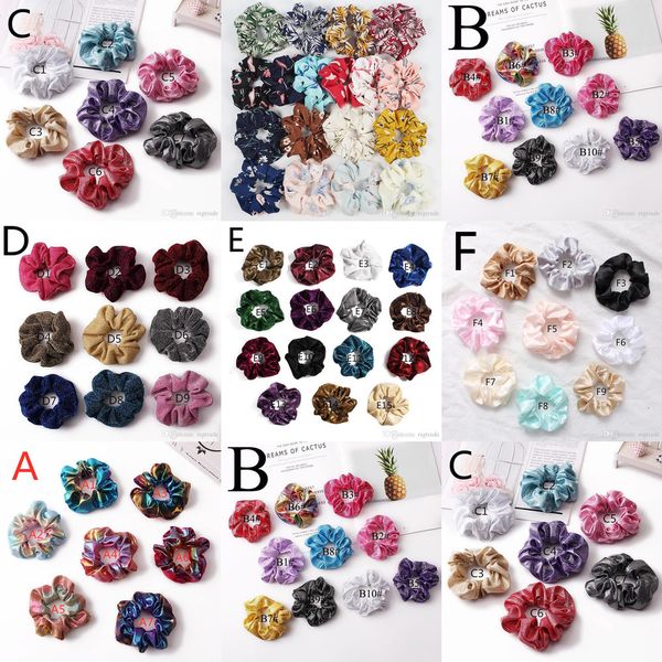 

fashionb34wsolid houndstooth design women floral tie flamingo accesorios scrunchie ponytail hair holder rope scrunchy basic hatym8z