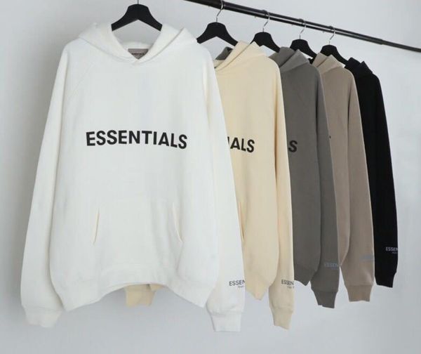 

ss hoodie fog reflective essentials of embroidery pullover fear & 2021 god loose evsmi, Black