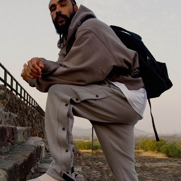 

20fw мужские joggers мода рисунок однорассудные удофракты мужчины hiphop новые брюки на открытом воздухе 2021 весна новые трексуты с высоким, Black