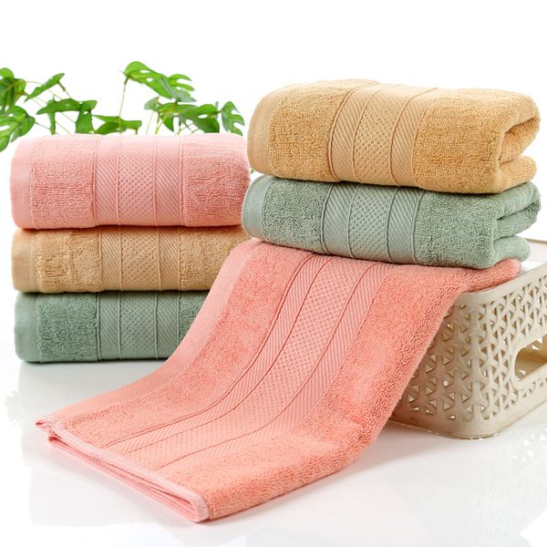

gaoyang factory direct sales broken solid color bamboo fiber towel customized gift thickened absorbent lint-hand towel