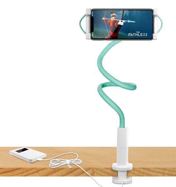 

2019 new fast wireless charging flexible mobile phone holders wholesale gooseneck tablet holder