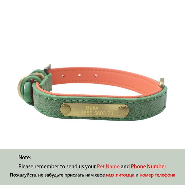 

pu leather dog collar personalized collar for small/medium dogs customized name id tags for pitbull chihuahua pet products q wmtkey