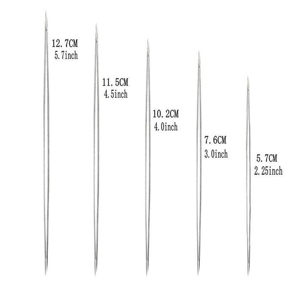 

10pcs stainless steel big eye curved beading needles easy jewelry making tools for beads and pearls thread string cord qylkuo
