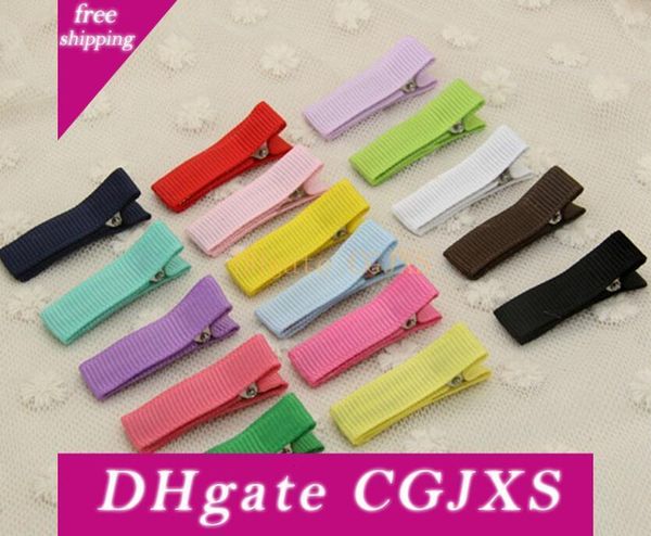 

clip all covered ribbon 35mm accessory diy fully lined alligator double prong clips girl hair bows flowers hairband 20pc