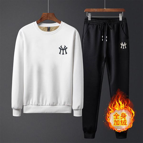 

plush and thicker fall / winter new pullover sweater men's casual suit sportswear, Gray