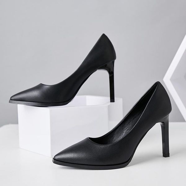 

new stiletto ladies single shoes shallow mouth professional flight attendant female super high heel black dress high heels