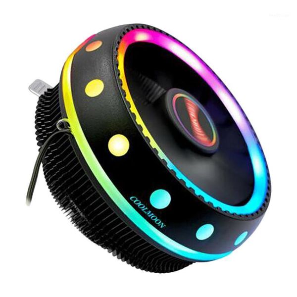 

coolmoon rgb cpu cooler heatsink led 12v intel for amd pc processor deskcooling radiator1