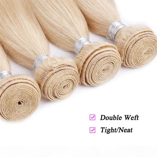 

juancheng brazilian silk straight blonde color 613 human hair bundles 100gr one piece & 2 pieces lot, dhl, Black