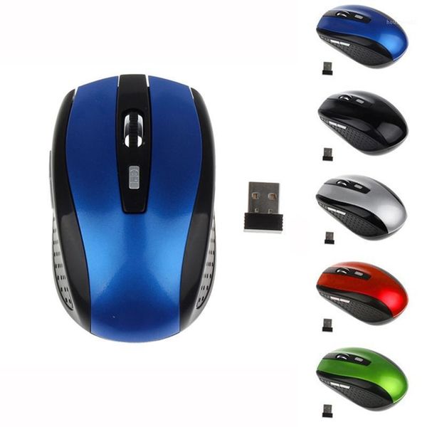 

2.4g wireless mouse portable optical 6 buttons 1200 dpi mice for computer pc lapgamer black blue green red color mouse1