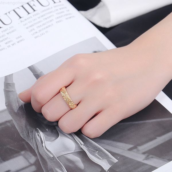 

925 sterling silver tree twig texture silvology chic relief nordic style rings for women friendship jewelry, Golden;silver