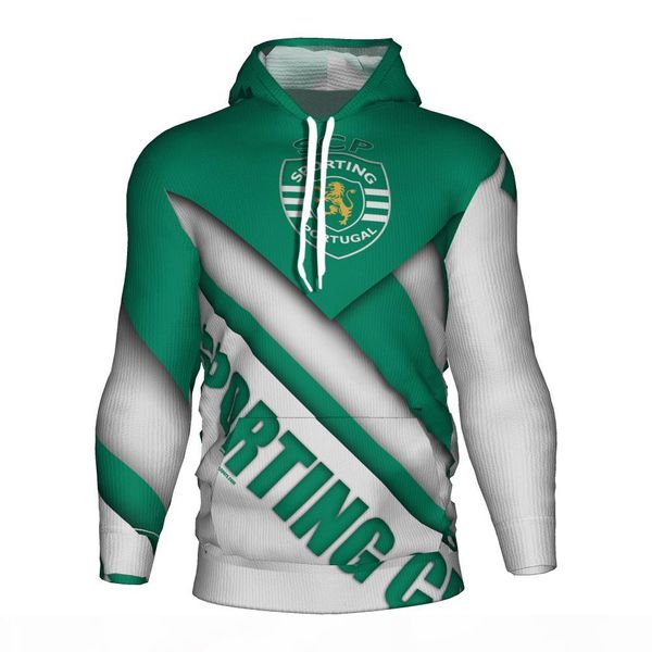 

sporting lisbon portugal soccer jersey 2018 2019 3d hoodie sporting lisbon club portugal sweatshirt hoodies, Black