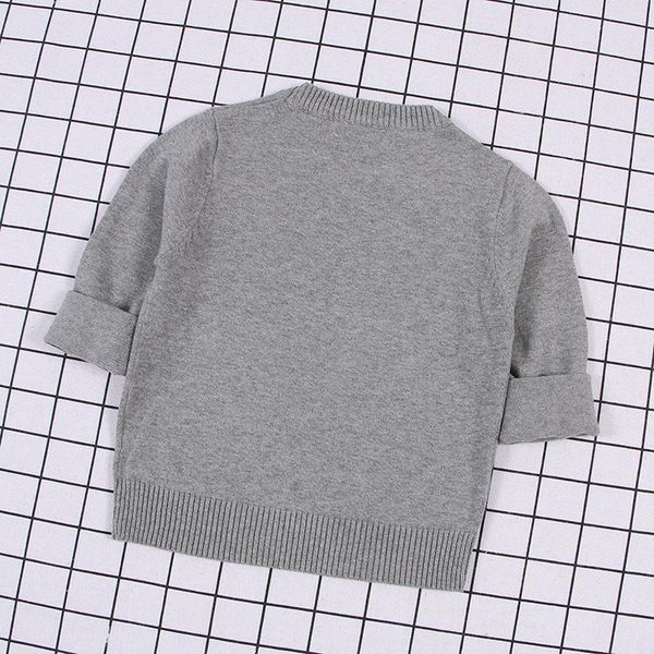 

new 2019 baby boys girls sweater kids pullover solid color cotton knitwear sweater brand cotton long sleeve children knit wmtoxi, Blue