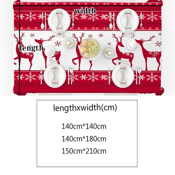 

yomdid рождественский колокол 3d печатные шаблон скатерти для пикника пылезащитный столик крышка домашняя вечеринка рождественские украшения