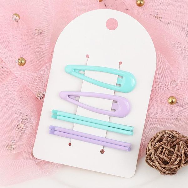 

6pcs new color hairpin barrettes snap hair clips for girls children women hair bobby pins metal hairgrip hair accessories tools sqcybf, Slivery;white