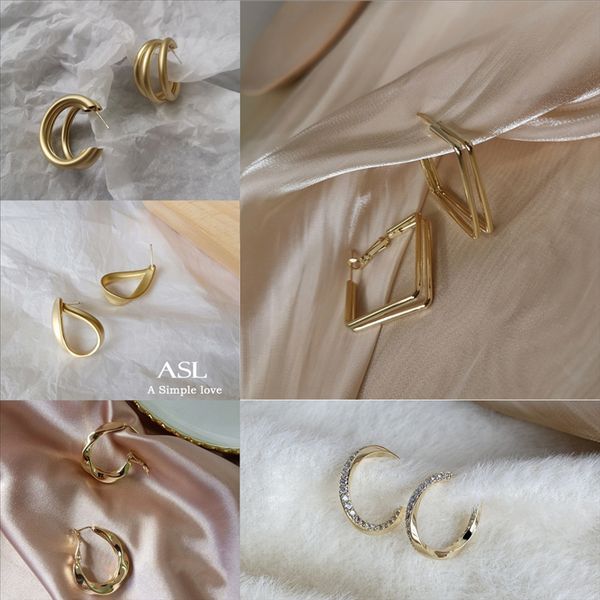 

96r много серьги в стиле барокко циркон микроиннадный рождественские корейские модные серьги-гвоздики в шарме ювелирные изделия милые серьги, Golden