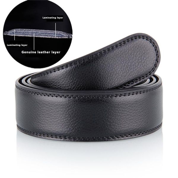 

без пряжки 3.5см широкий настоящий настоящий натуральный кожаный ремень без автоматической пряжки дизайнерские ремни мужские высокое качеств, Black;brown