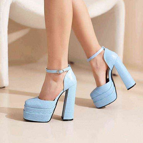 

large size baotou shoes black shallow mouth single shoes women's 2022 versatile platform high-heeled sandals