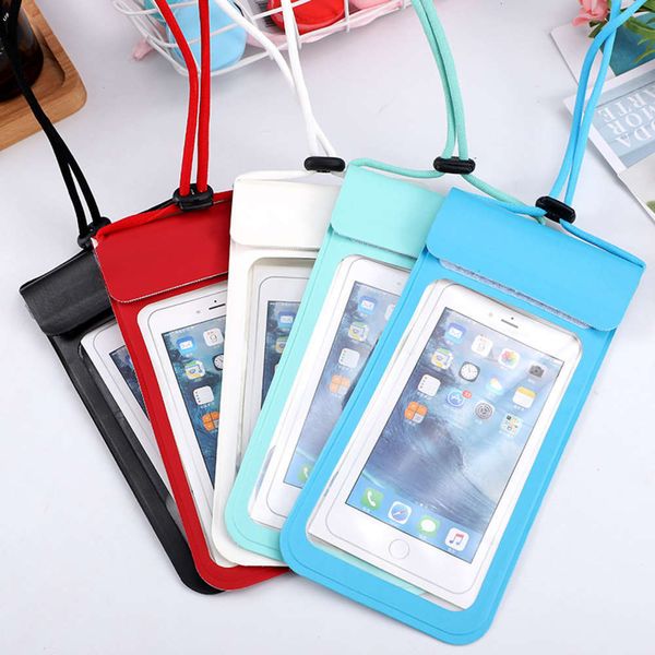 

swimming diving pvc suppli outdoor transparent shell sleeve touch screen mobile phone waterproof bag