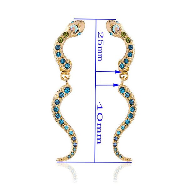 

серьги личности преувеличенные серьги ретро зодиака змеиные серьги мода животных сплав пронзит личность преувеличенная h wmtdhw, Silver