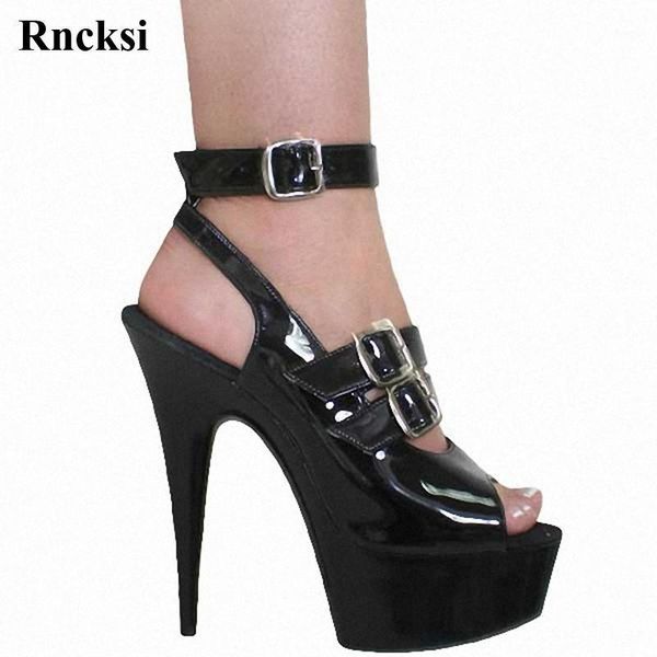 

sandals rncksi spring summer style fashionable and high-heeled 15 cm high heels wedding pole dance black sandals1