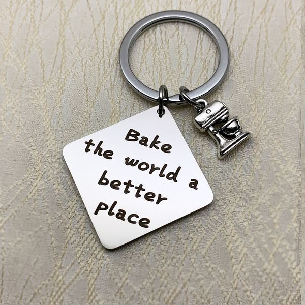 

better gift world for baker a bake the place culinary student gifts bake lover keychain gift, Slivery;golden