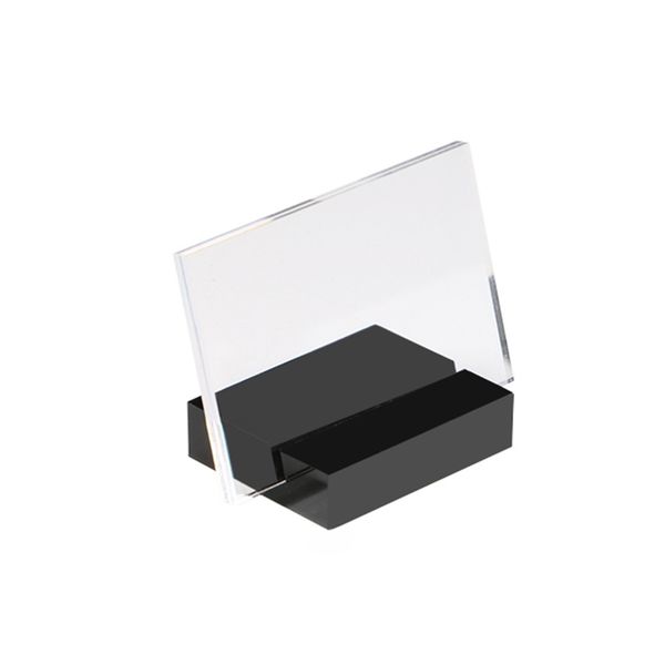 

90*60mm acrylic slant back frame label display desk sign stand holder shelf talker