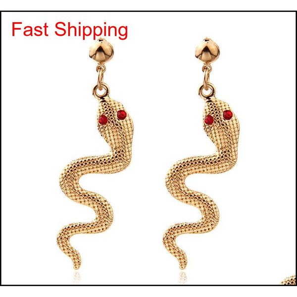 

new chrismas gift for girl lady snake earrings kit animal snake dangle earrings snake wave drop earrings for wom qylxnr nana_shop, Golden