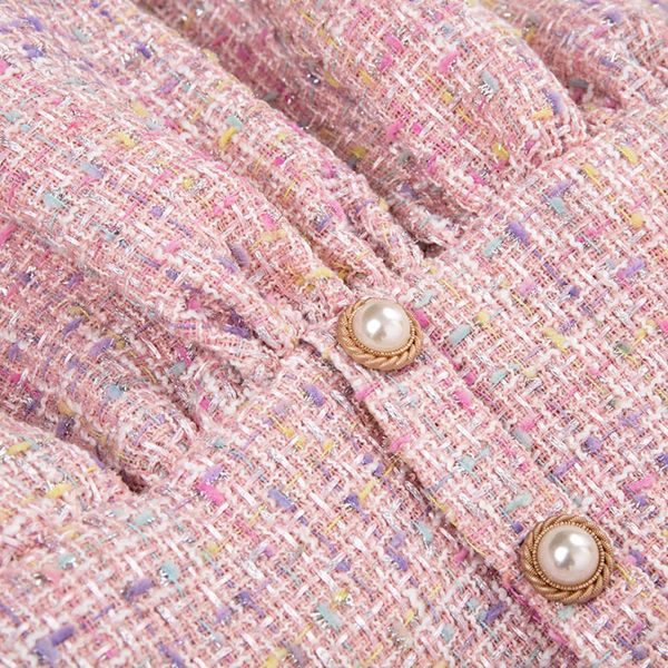 

girl's with tk20711dr drs / p small fragrance, veet and pearl buttons l4s6, Red;yellow