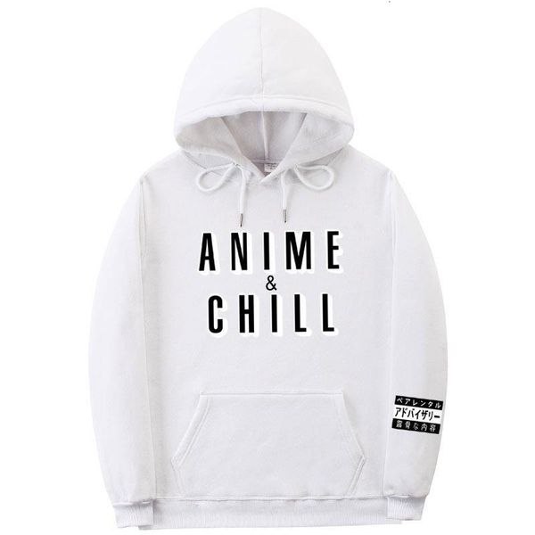 

fashion streetwear anime chill hoodie sweatshirt multiple colour men women hoodies loose pullover sudadera hombre drop shipping, Black