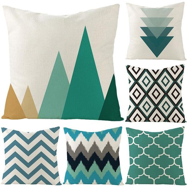 

pillow cover cushion covers classical simple geometry linen peached pillowcloth decoration for home car bed sofa living room