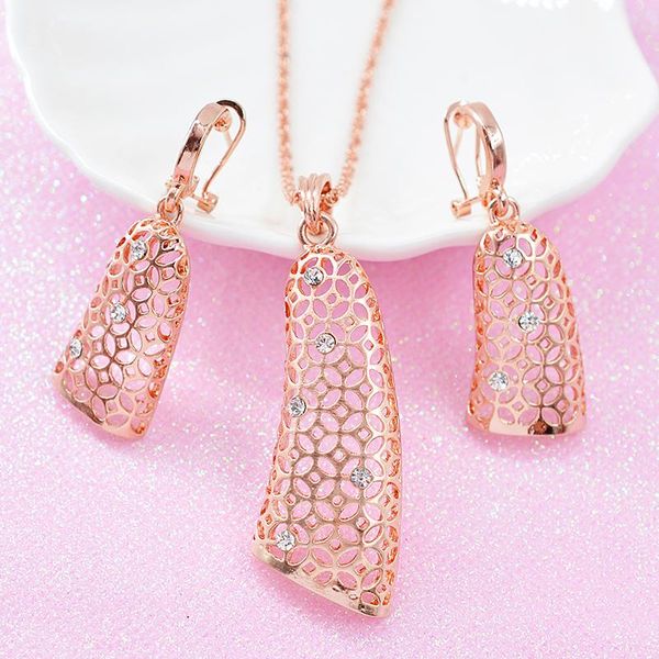 

zea dear jewelry bohemia jewelry findings cubic zirconia set for women earrings necklace pendant water drop wedding gift, Silver