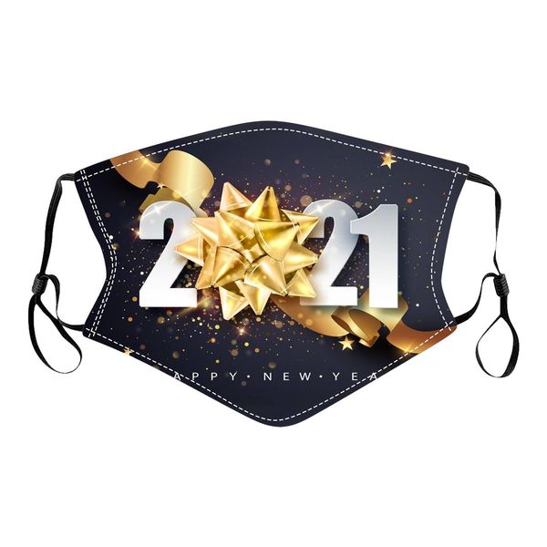 

reusable colorful fabric face print 1pc mask2pcs filters new year's day 2021 prints breathable washable mask mondkapjes sqcroa