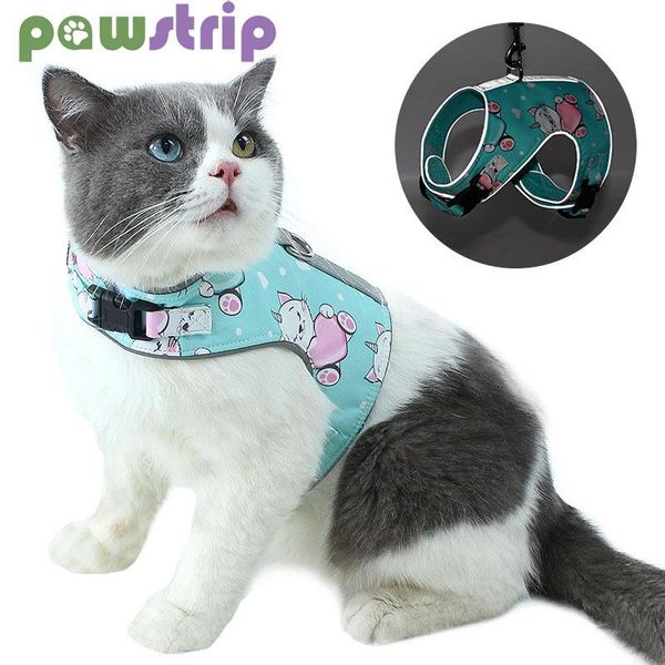 

xs-l pet cat жгут поводка набор светоотражающих кошек жилет жгут с антиутешечной этикеткой кошек тяговая веревка для прогулочных животных ак