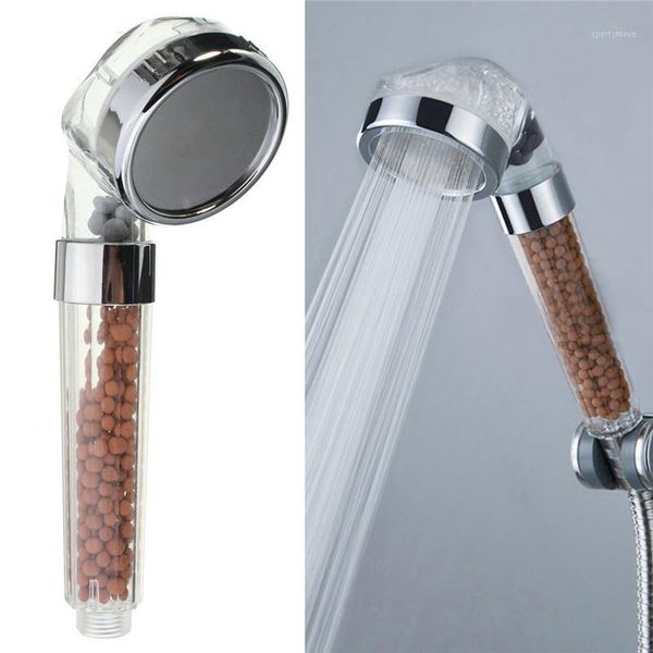 

bathroom shower heads handheld water saving head bath nozzle sprinkler sprayer filter transparent hand showerhead1