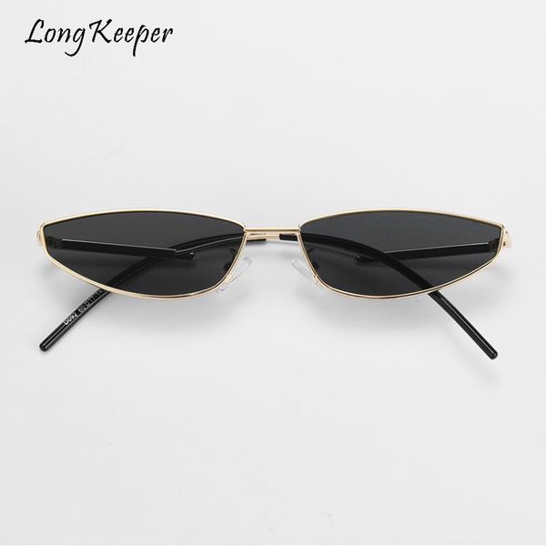 

sunglasses 2021 fashion oval small women design cat eye retro men shades gold metal uv400, White;black