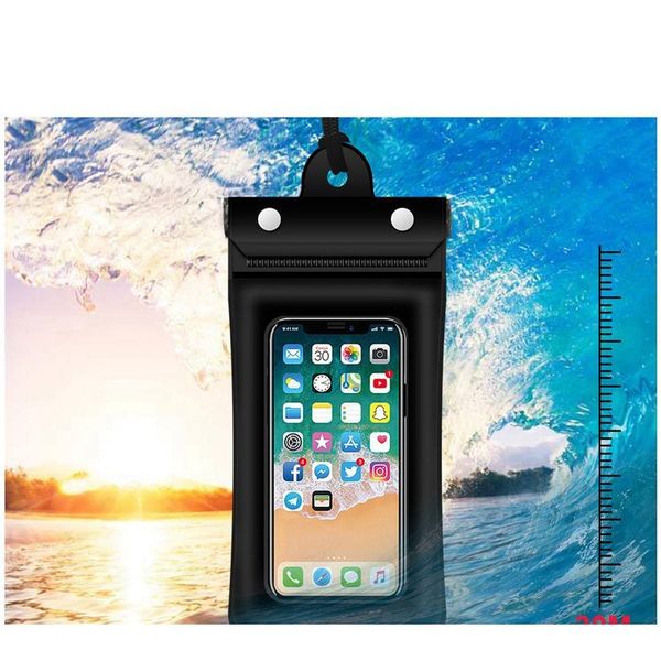 

runseeda 6 inch floating airbag swimming bag lanyard waterproof mobile phone pouch super sealed smartphone packing bag c jllrmp