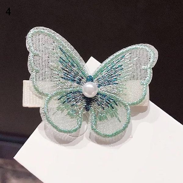 

women pearl barrettes headband hair ornament clip girls sweet lace hairpin embroidered butterfly mesh hairgrips hair accessories q sqcmgl