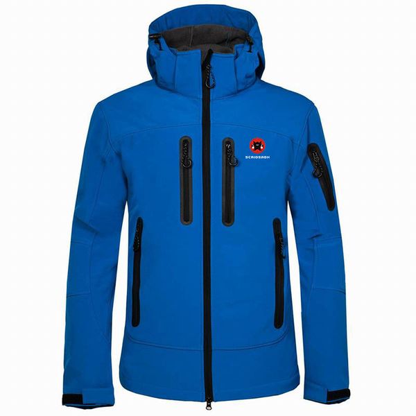 

2019 winter men's outdoor waterproof jacket soft shell hiking fleece rain coat outdoor mountaineering keep warm windproof jacket q1208, Black;brown