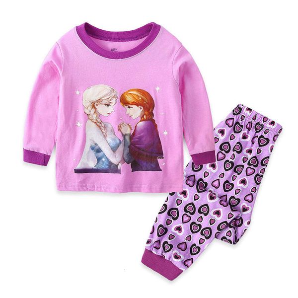 

new autumn clothing pajamas knitted long sve children's home wear, Blue;red