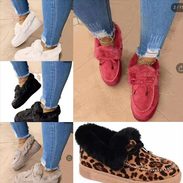 

56m4c ladies cartoon fashion slipper mop cotton yarns cute women's plus velvet cotton shoes female snow boots lion home footwear flats, Black