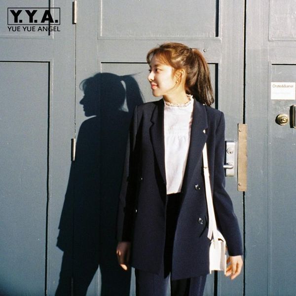 

office ladies black blazer pants suit double breasted jacket two piece set women formal uniform suits business work outfits sets1, White;black