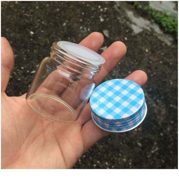 

47*50*34mm 50ml glass bottles aluminium screw cap sile containers ser empty jars glass food capsule liquid bottl jllytw