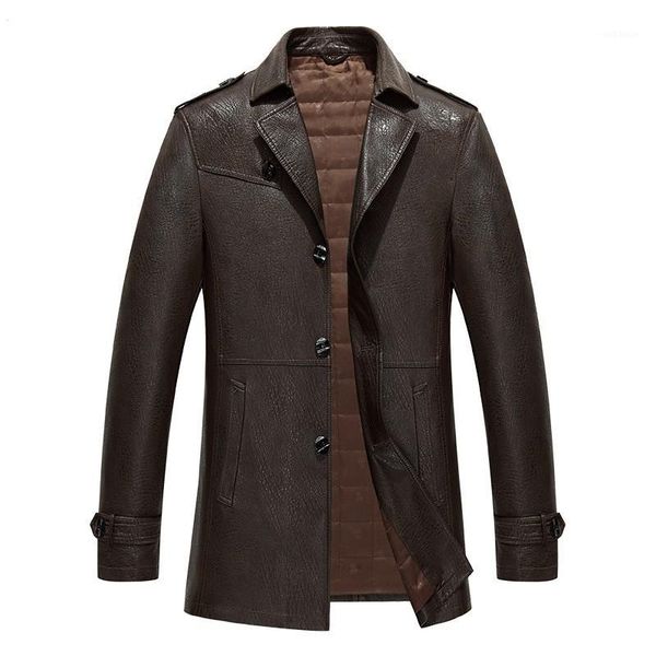 

1528 fashion spring&autumn clothing young men leather overcoat collar male leather jacket coat1, Black;brown