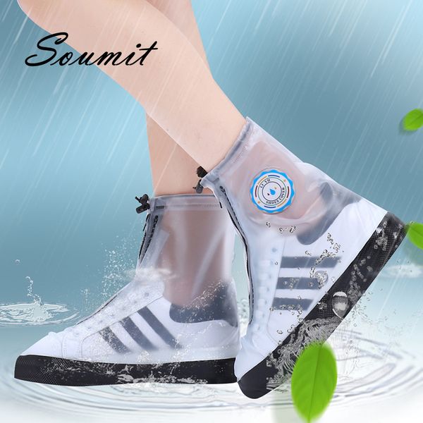 

soumit fashion rain shoe cover waterproof for men women shoes protector reusable boot covers overshoes boots accessories q1218